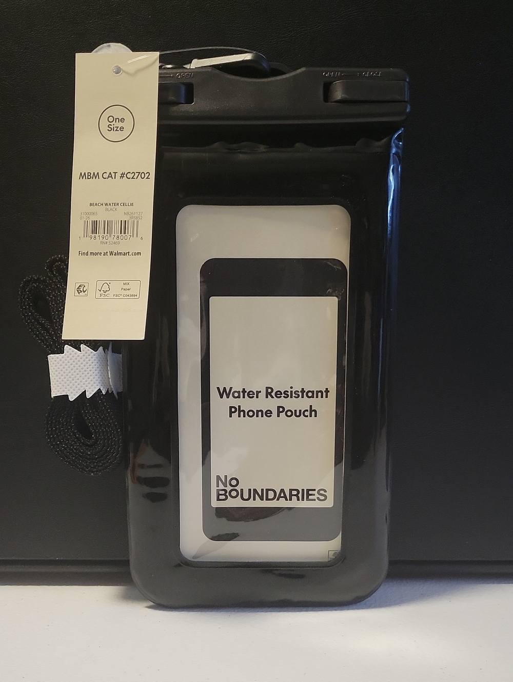 Water Resistant Phone Pouch - Black. T21 - Picture 1 of 2